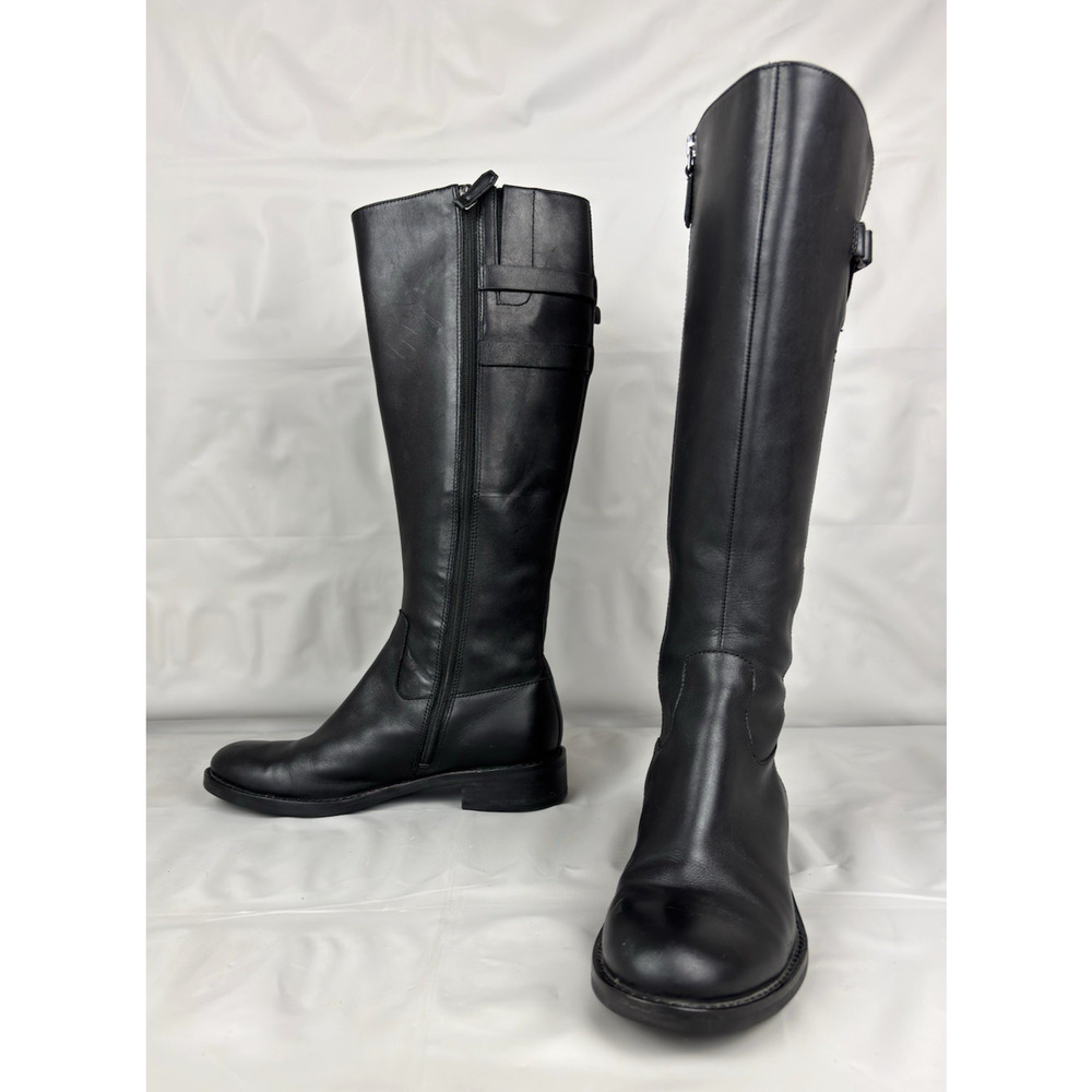 Ecco Tall Riding Boots Women’s Black Leather EU 37 US Size 6